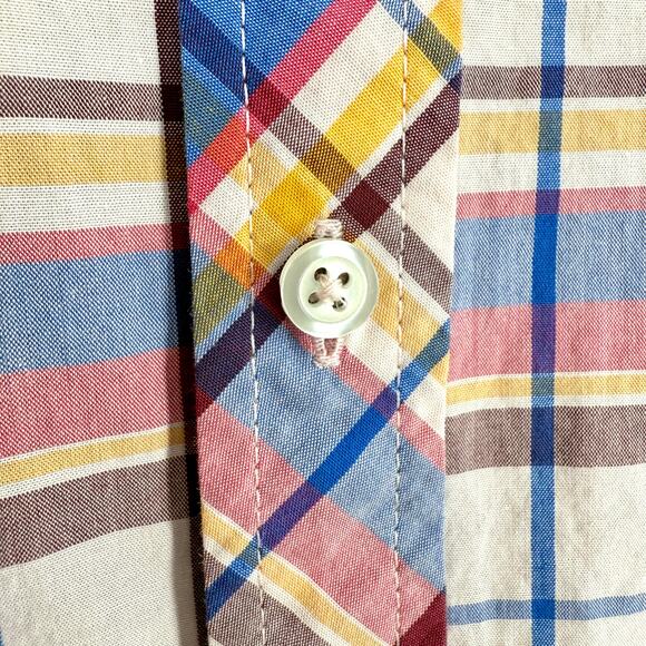 Talbots Medium Plaid Long Sleeve Button Up Blouse Shirt Top Formal Cozy Artsy - Picture 3 of 8